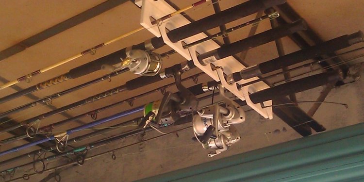 Fishing Pole Ceiling Rack