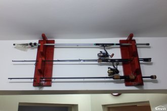 fly fishing rod storing Rack
