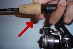 holding fishing range with list finger