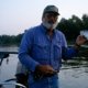 Bass fishing with fly rod